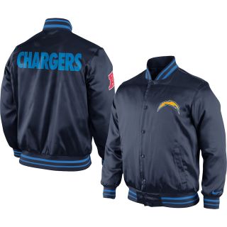NIKE Mens San Diego Chargers Snap Front Start Again Jacket   Size Xl, College