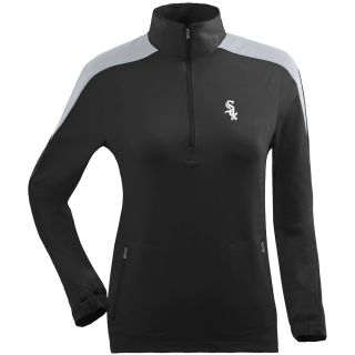 Antigua Womens Chicago White Sox Succeed Front Fleece Half Zip Pullover   Size