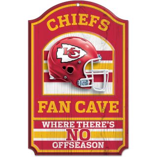 Wincraft Kansas City Chiefs Fan Cave 11x17 Wooden Sign (05490010)