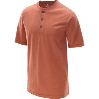 ALPINE DESIGN Mens Short Sleeve Henley   Size Xl, Orange