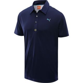 PUMA Mens Tech Yoke Graphic Golf Polo   Size Medium, Blue