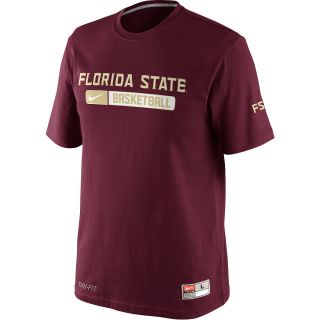 NIKE Mens Florida State Seminoles Team Issued Practice Short Sleeve T Shirt  