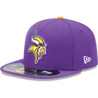 NEW ERA Mens Minnesota Vikings Official On Field 59FIFTY Fitted Cap   Size 7,