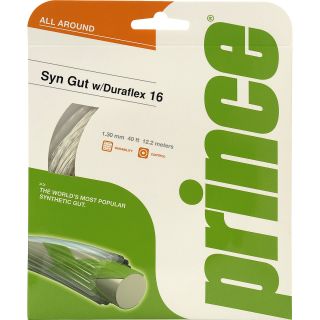 PRINCE Syn Gut with Duraflex Tennis String   White   Size 1616g, White