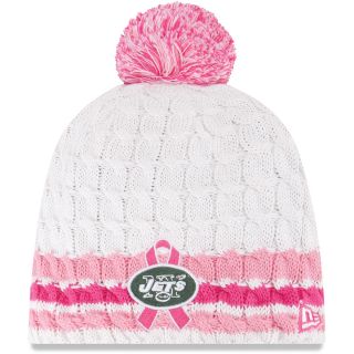 NEW ERA Womens New York Jets Breast Cancer Awareness Knit Hat, Pink