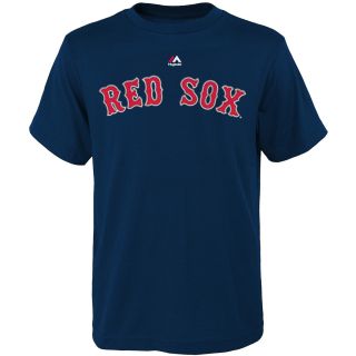 MAJESTIC ATHLETIC Youth Boston Red Sox Dustin Pedroia Player Name And Number T 