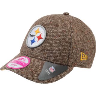NEW ERA Mens Pittsburgh Steelers 9FIFTY Team Tweed Snapback Cap, Brown