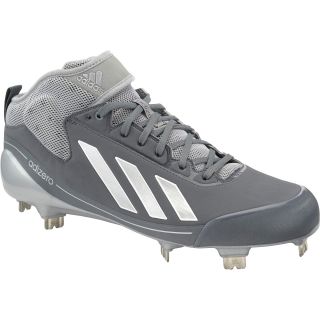 adidas Mens adiZero 5 Tool 2.5 Mid Baseball Cleats   Size 10, Grey/silver