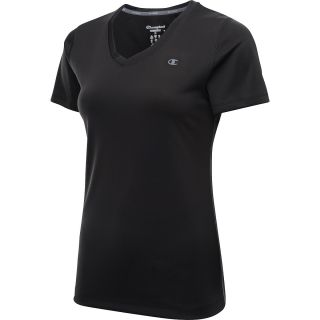 CHAMPION Womens Vapor PowerTrain Short Sleeve T Shirt   Size Large, Black/grey