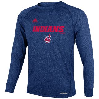 adidas Youth Cleveland Indians Speedwick Long Sleeve T Shirt   Size Small, Navy