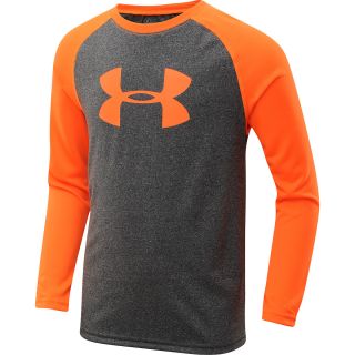 UNDER ARMOUR Boys Logo Long Sleeve T Shirt   Size 4, Blaze Orange