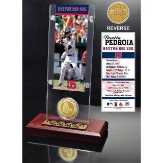 The Highland Mint Dustin Pedroia Ticket & Minted Coin Acrylic Desk Top
