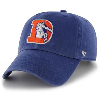 47 BRAND Mens Denver Broncos Legacy Royal Blue Clean Up Adjustable Cap   Size