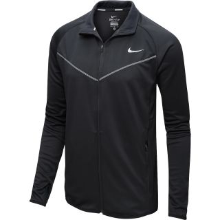 NIKE Mens Knit Full Zip Track Jacket   Size Small, Black/reflective Silver