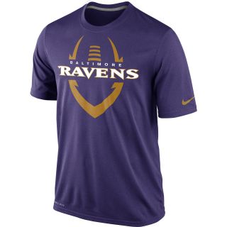 NIKE Mens Baltimore Ravens Dri FIT Legend Icon Short Sleeve T Shirt   Size Xl,