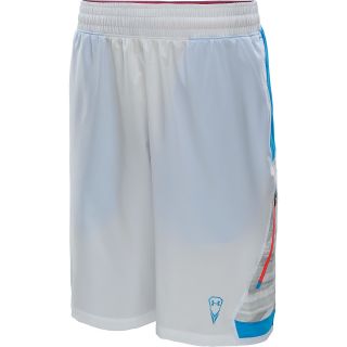 UNDER ARMOUR Mens Lacrosse Shorts   Size Xl, White/electric Blue