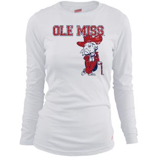MJ Soffe Girls Mississippi Rebels Long Sleeve T Shirt   White   Size Small,
