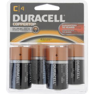 DURACELL CopperTop with Duralock Power Preserve C Batteries   4 Pack