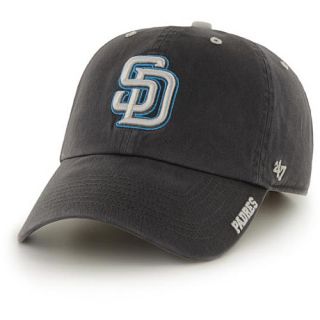 47 BRAND Mens San Diego Padres Charcoal Ice Clean Up Adjustable Cap   Size