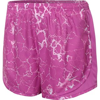 NIKE Womens Printed Tempo Running Shorts   Size Large, Club Pink/silver