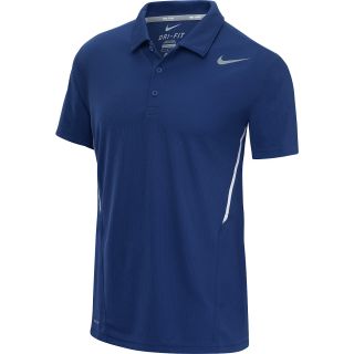 NIKE Mens Power UV Polo Shirt   Size Large, Brave Blue/blue