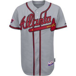 Majestic Athletic Atlanta Braves Authentic Road Cool Base Jersey w/ Hank Aaron
