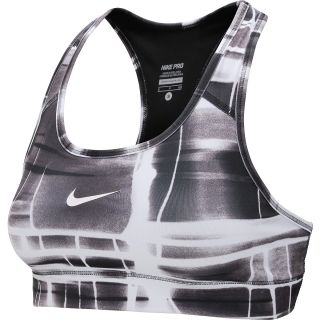 NIKE Womens Pro Printed Sports Bra   Size Xl, Black/tar