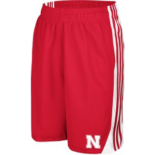 adidas Mens Nebraska Cornhuskers Primary Logo 3 Stripe Athletic Shorts   Size