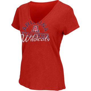 G III Womens Arizona Wildcats Slub V Neck T Shirt   Size Large, Red