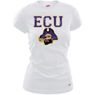 MJ Soffe Womens East Carolina Pirates T Shirt   White   Size Large, East