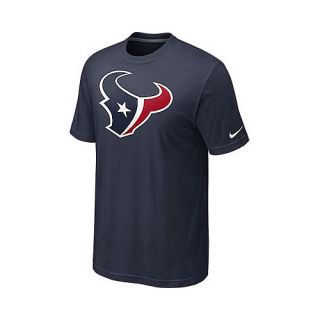 NIKE Mens Houston Texans Oversized Logo Short Sleeve T Shirt   Size Small,