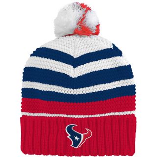 NFL Team Apparel Youth Houston Texans Cuffed Pom Knit Girls Hat   Size Youth