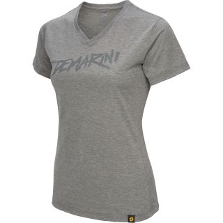DEMARINI Womens Slasher Graphic Short Sleeve T Shirt   Size Medium, Grey/black