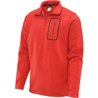 UNDER ARMOUR Mens XCG Lite 1/4 Zip Microfleece Jacket   Size Xl, Red/black