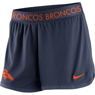 NIKE Womens Denver Broncos Ultimate Mesh Shorts   Size Xl, Navy/orange