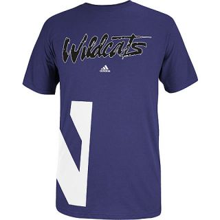 adidas Mens Northwestern Wildcats Getting Big Short Sleeve T Shirt   Size