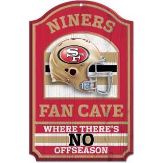 WINCRAFT San Francisco 49ers 11x7 Inch Fan Cave Wooden Sign