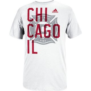 adidas Mens Chicago Fire Bleed Through Short Sleeve T Shirt   Size Small,