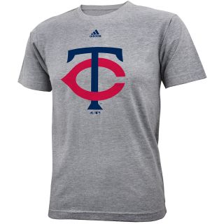 adidas Youth Minnesota Twins Team Logo Short Sleeve T Shirt   Size Small,