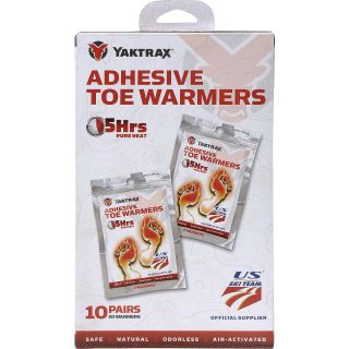 YAKTRAX Adhesive Toe Warmers   10 Pairs