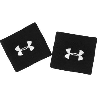 UNDER ARMOUR 3 Inch Performance Wristband, Black/white