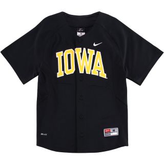 NIKE Youth Iowa Hawkeyes Replica Baseball Jersey   Size Small, Black