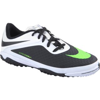 NIKE Boys Jr. Hypervenom Phelon TF Low Soccer Shoes   Size 12, Black/lime