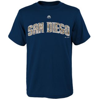 MAJESTIC ATHLETIC Youth San Diego Padres Memorial Day 2014 Wordmark Short 