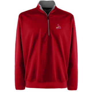 Antigua Mens St. Louis Cardinals Leader Heavy Jersey 1/4 Zip Pullover   Size