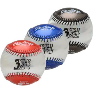Rawlings Triple Play Flash Soft Multi Color Baseballs 3 Pack, Multi