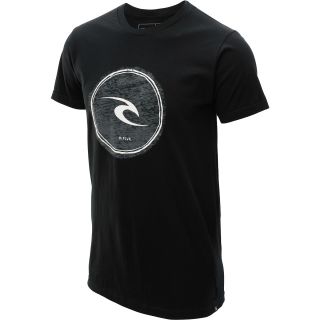 RIP CURL Mens Emblem Premium Short Sleeve T Shirt   Size Xl, Black