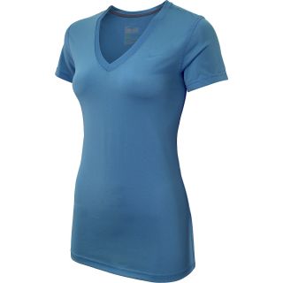 NIKE Womens Legend V Neck T Shirt   Size XS/Extra Small, Night Factor
