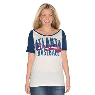 G III Womens Atlanta Braves Dinger Short Sleeve T Shirt   Size Small