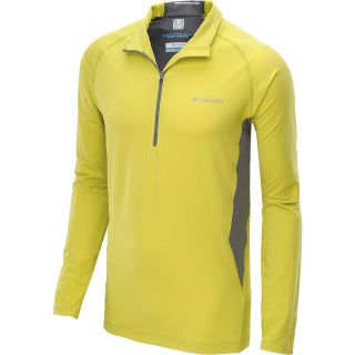 COLUMBIA Mens Freeze Degree Half Zip Pullover   Size Large, Chartreuse